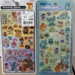 ボンボンドロップシール　ディズニー　クラシック　モンスターズインク　２セット