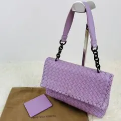 【美品】ボッテガヴェネタ イントレチャート ハンドバッグ　ピンク