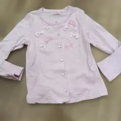 mezzo piano ピンク カーディガン