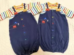 50-70 ミキハウス　カバーオール 2枚セット　双子