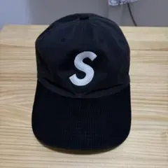 supreme 24ss 2-Tone S Logo 6-Panel Black
