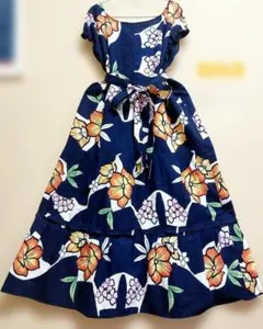 【着物リメイク】☆ゆかた☆綿☆大人☆可愛い☆ワンピース☆