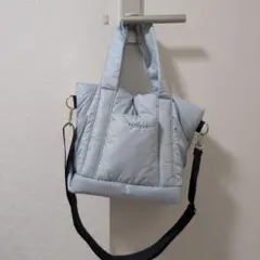 BAYFLOW 収納5ポケット キルティングバッグライトブルー ショルダーバッグ