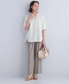 green label relaxingドルマンスキッパーショートスリーブシャツ