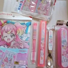 プリキュア レジャーシート　保冷剤　カラトリー　6点セット