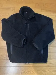防風ボアフリースジャケット ブラック　M