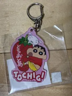 クレヨンしんちゃん いちごキーホルダー 栃木限定 とちおとめ シロ