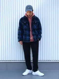 BAYFLOWベイフロー☆チェックボアCPOジャケット値下げしました‼️