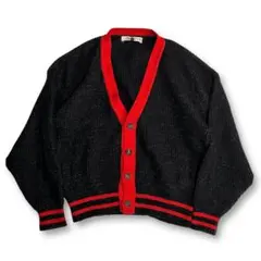 値下げ【VINTAGE】90s~ バイカラー ビンテージニットカーディガン 古着