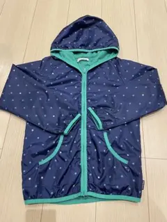 ネイビー 星柄 フード付きジャケット