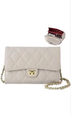 スマホショルダー ショルダーバッグ レディースベージュ