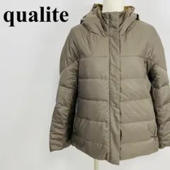 qualite リバーシブルダウンジャケット ブラウン系 40 0706-Aのサムネイル