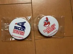 ⭐️メジャーリーグ 缶バッジ ３点(Wソックス、インディーアンズ、アスレチック)のサムネイル