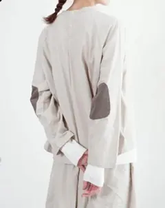 blue willow コーデュロイ エルボーパッチプルオーバー