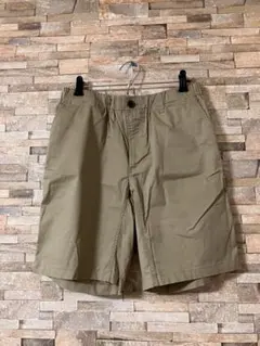 カーキ ショートパンツ ウエストゴム付き