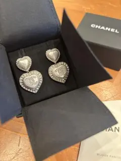 CHANEL ハート　ピアス　パール