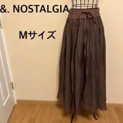 &. NOSTALGIA/ロングフレアースカート/ブラウン/無地のサムネイル