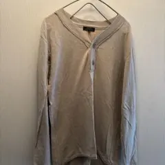 MEN'S MELROSE ヘンリーネック長袖カットソー ベージュのサムネイル