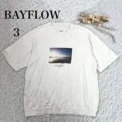 ベイフロー フォトプリント スウェット 半袖 Tシャツ コラボ コットン　3