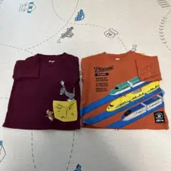 長袖カットソー2枚セット　新幹線　トムアンドジェリー