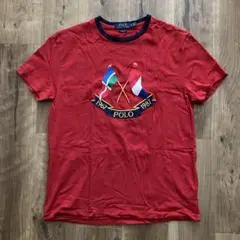 Polo Ralph Lauren cross flags赤 Tシャツ M