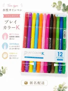 トンボ　PLAY COLOR K 12色セット 水性サインペンのサムネイル