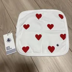 新品未使用　プチバトー　ハート　ハンカチ