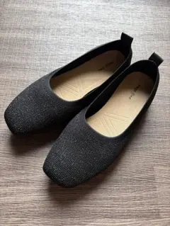 ニットパンプス ブラック Mサイズ