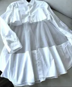noir kei ninomiya ビッグカラー 　シャツ　ブラウス　希少　美品 Noir Kei Ninomiya ビッグカラーシャツ
