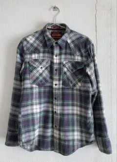 BACK NUMBER チェック柄ネルシャツ Sサイズ