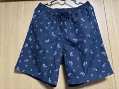 GU ジーユー　MEN ドライラウンジショーツ　ペイズリー　ネイビー　Mサイズ