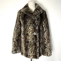 【新品未使用】美品SCHOTT✗moussyレオパードフェイクファーロングコート 新品未使用】美品SCHOTT✗moussyレオパードフェイクファーロング