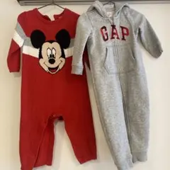 GAP baby 80 (12-18)長袖ロンパース　2点セット