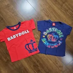 【2枚セット】BABYDOLL キッズTシャツ 半袖 100サイズ