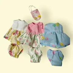 メルちゃん用衣装セット バラエティ　ハンドメイド　ワンピース　パンツ　バック