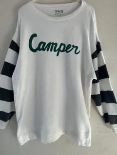 TUNAGI Camperロゴプリント#スウェットトレーナー　ホワイト　L