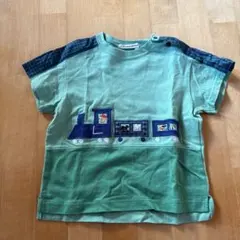 familiar 列車刺繍 Tシャツ