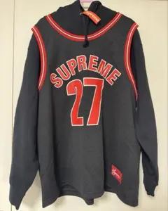 SupremeBasketballJerseyHoodedSweatshirt