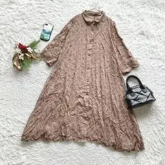 コルザ シャツワンピース ロング 前開き 羽織り 花柄 大人可愛い ナチュラル