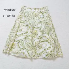 アリスバーリー Aylesbury フレアスカート ひざ丈 花柄 M 綿100%のサムネイル