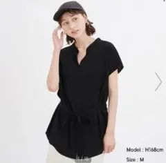 【GU】新品未使用☆ ダブルポケットチュニックシャツ　半袖のサムネイル