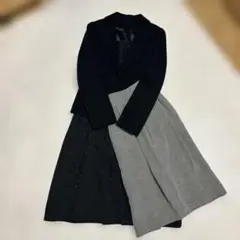 フレディ他 セレモニー スーツ ドット ワンピース 黒 グレー 3点