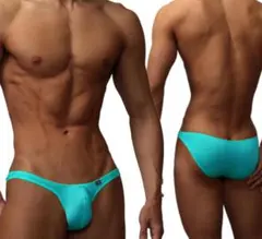 【L】メンズビキニ　フロントハーフシーム　スタンダードビキニ　超伸縮　ハイレグ