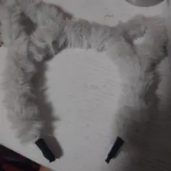 グレー ファー カチューシャ