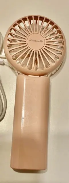 ジャンクAfternoon Tea☆使用可能品☆ハンディファン ピンク扇風機