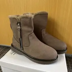 最終値下げ！！新品未使用　ファー付きブラウンショートブーツ