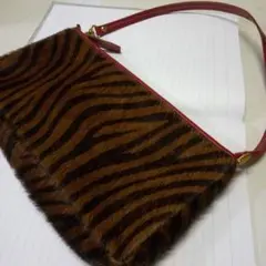 ハラコレザーミニワンショルダーバック茶系