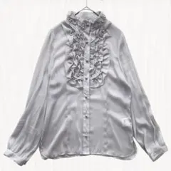 上品✨ Bou Jeloud ブラウス フリル グレージュ 華やか 着回し力◎のサムネイル