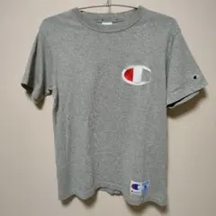 Champion チャンピオン ビッグロゴ刺繍Tシャツ M グレー