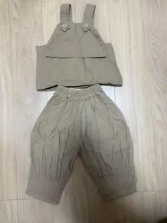 韓国子供服　ストリート　セットアップ　ベージュ　キッズ　100